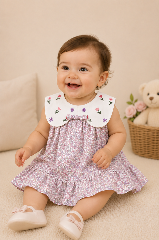 Robe bébé – Élégance florale