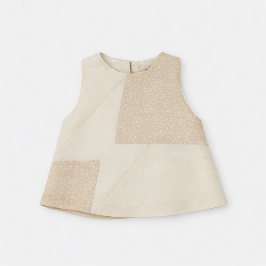 Ensemble fille beige naturel – Chic & douceur estivale