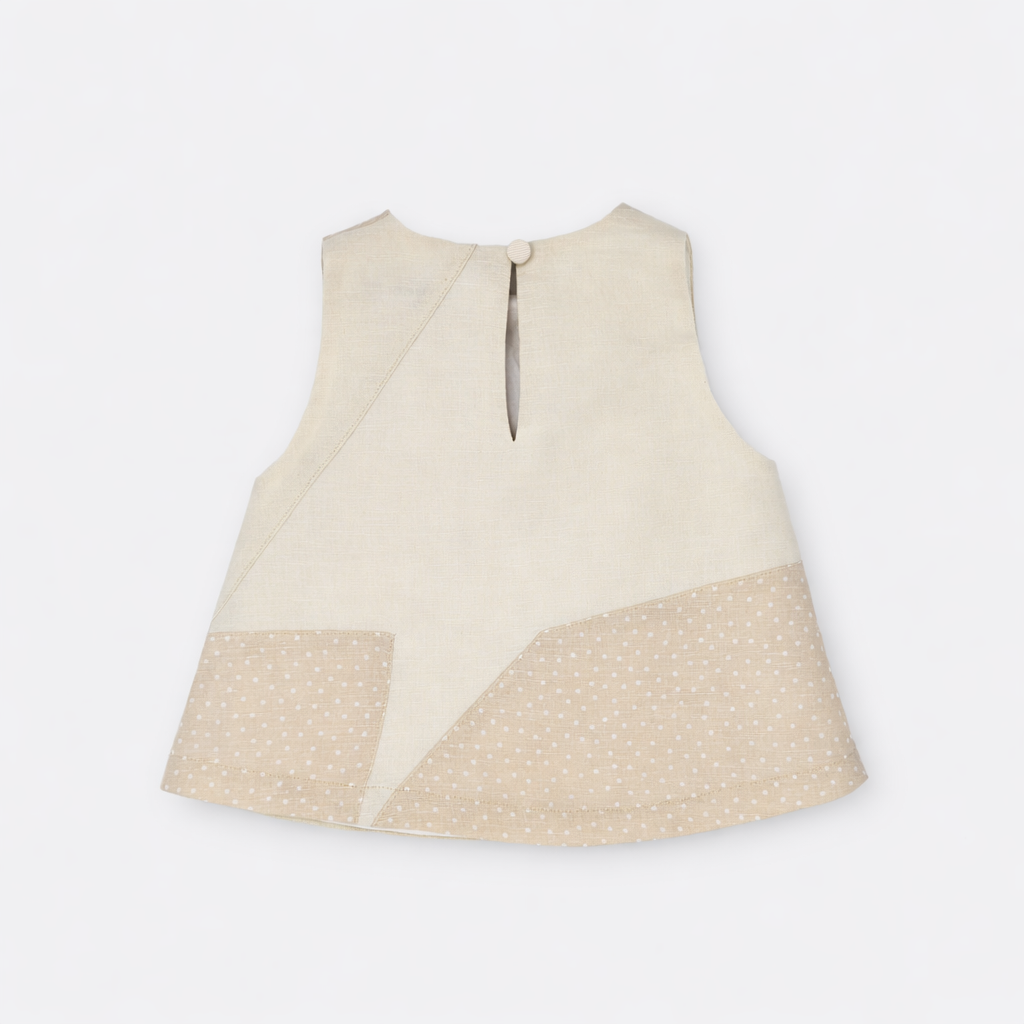 Ensemble fille beige naturel – Chic & douceur estivale