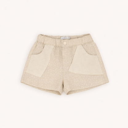 Ensemble fille beige naturel – Chic & douceur estivale