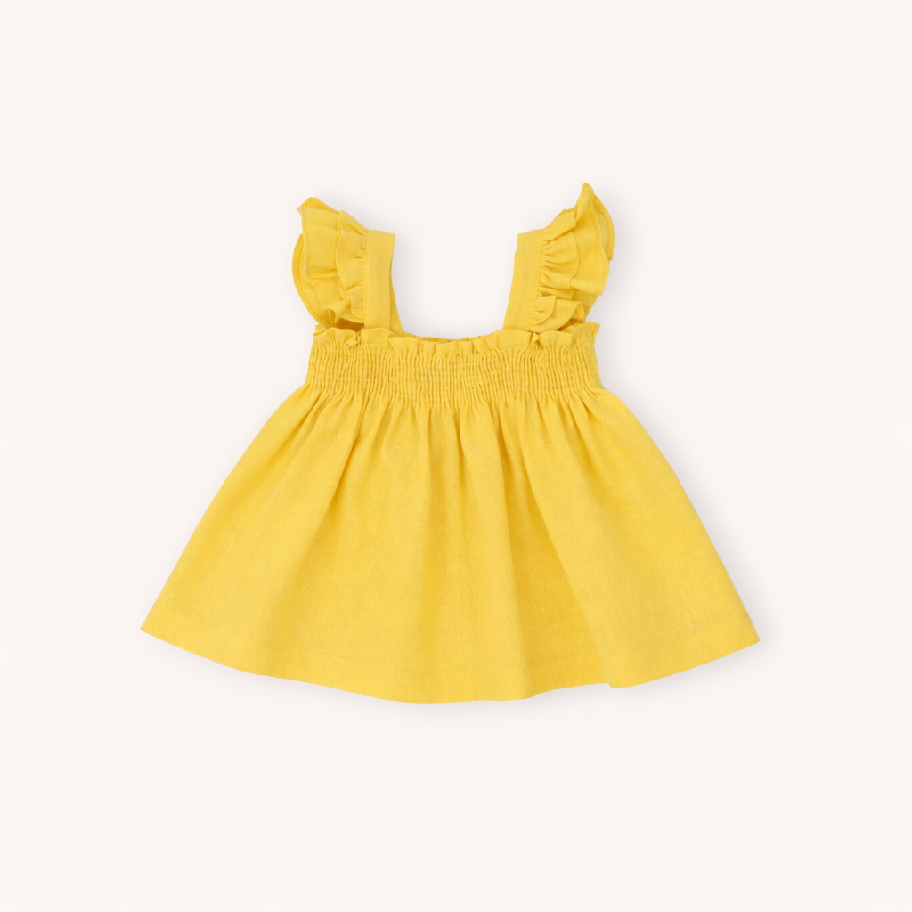 Ensemble fille jaune été – Léger, lumineux & adorable