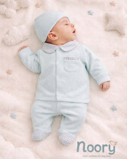 Pack dort bien grenouillère, moufles & Bonnet