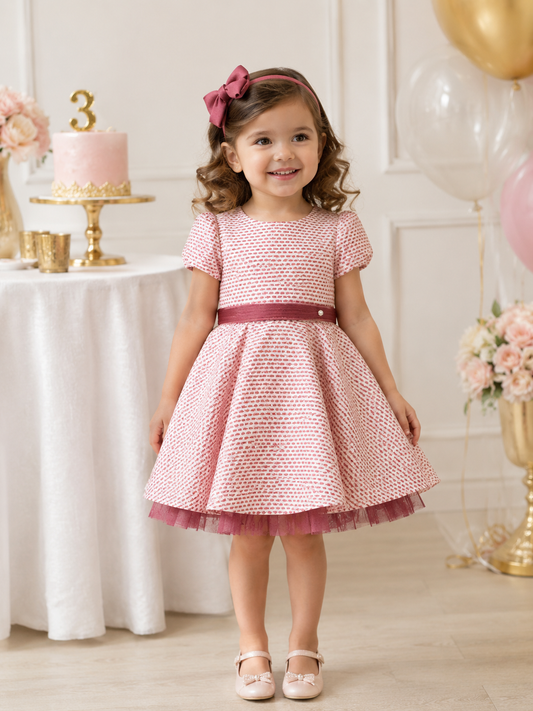 Robe de cérémonie en piqué rouge