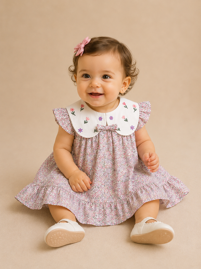 Robe bébé – Élégance florale