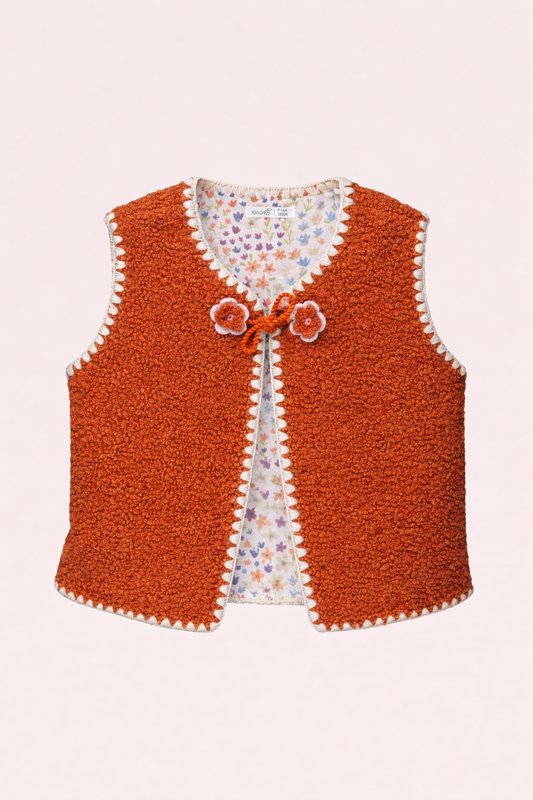 Gilet Sans Manches Bohème en Moumoute