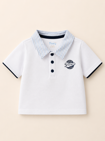 Ensemble Polo & Short Rayé Bleu – Élégance et Confort pour Bébé
