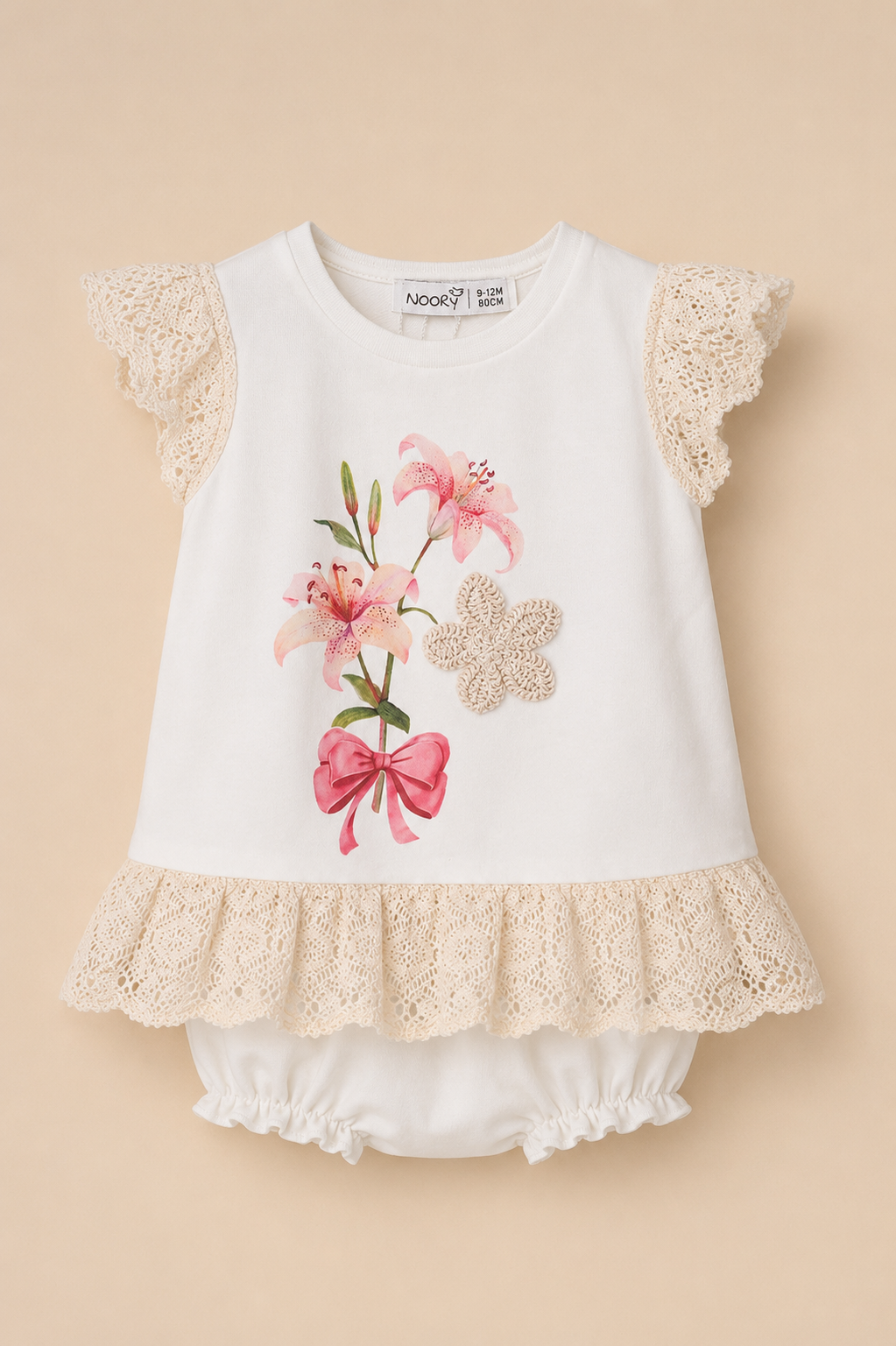 Ensemble Bébé Fille 2 Pièces – Élégance Florale