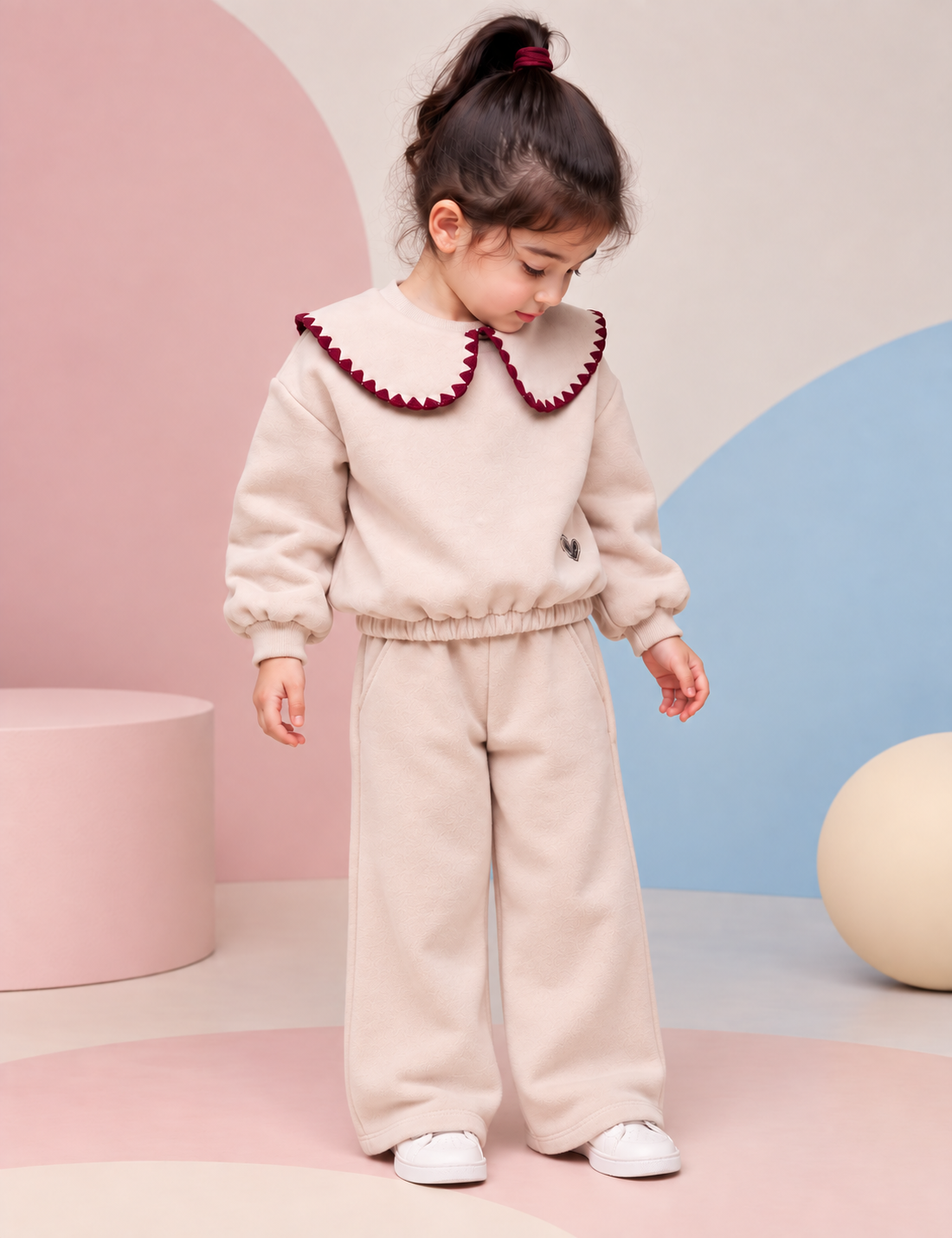 Sweat à Volants et Pantalon Pour Mini Fille