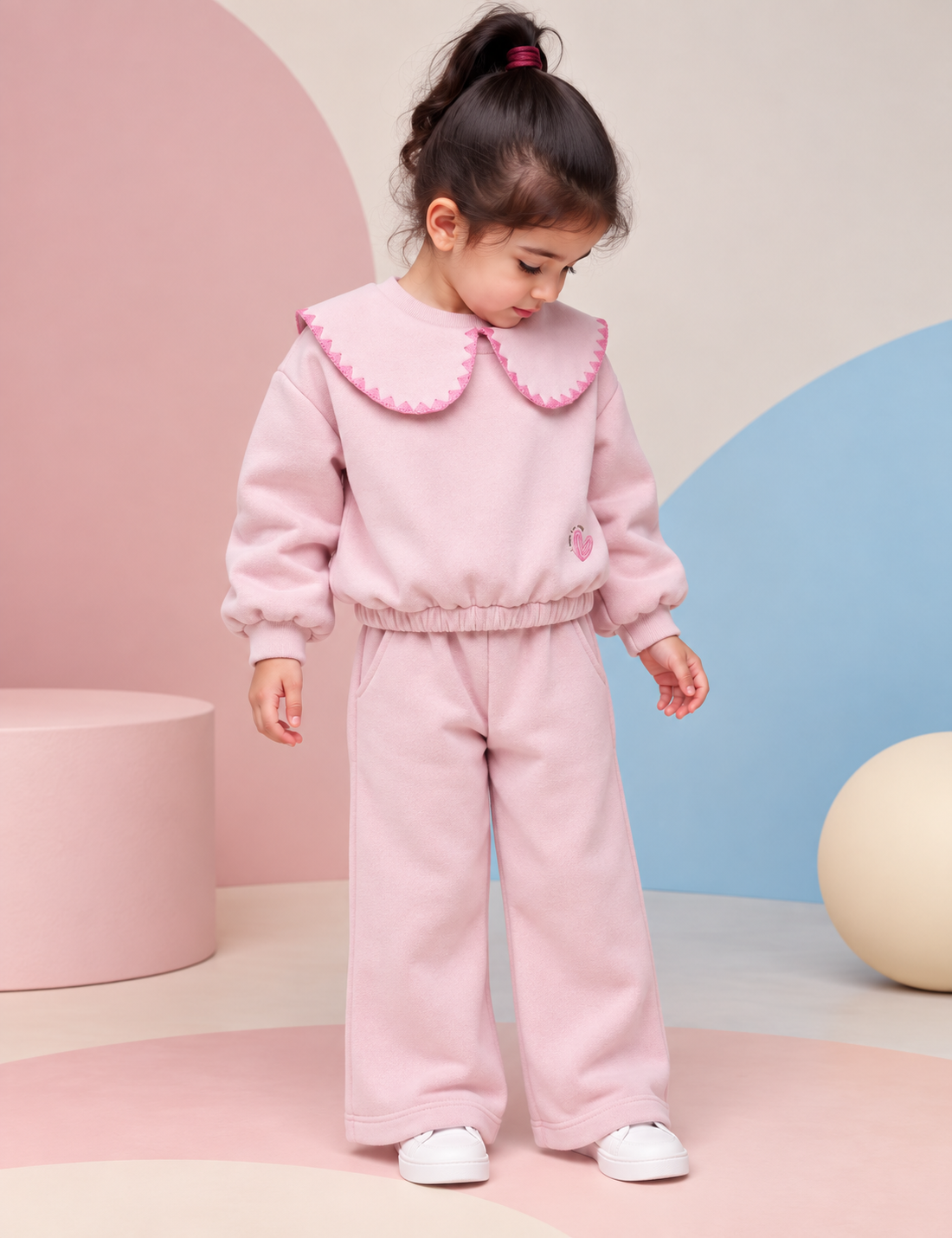 Sweat à Volants et Pantalon Pour Mini Fille