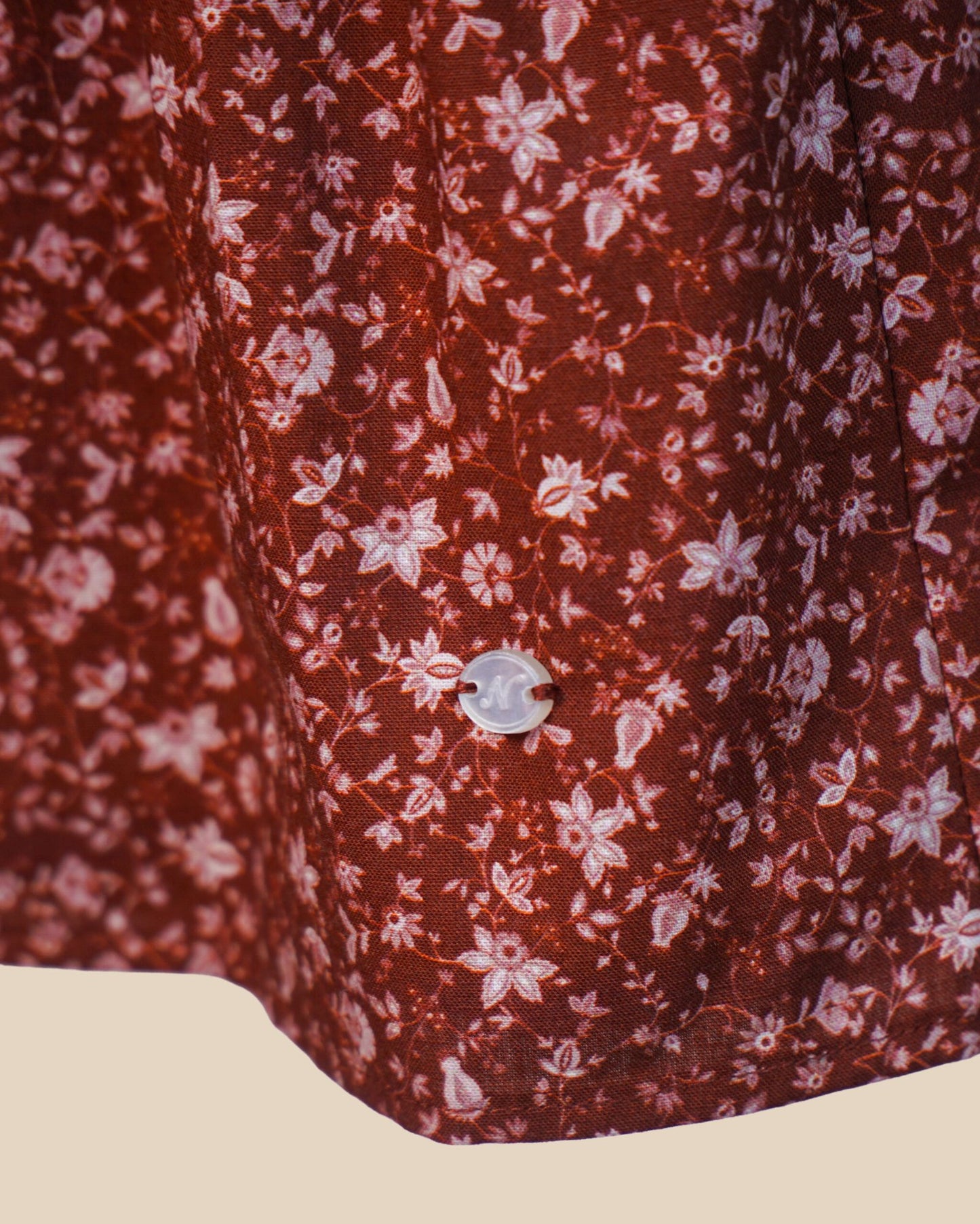 Robe Fleurie Rouge Brique pour Bébé Fille – Style Champêtre et Confort