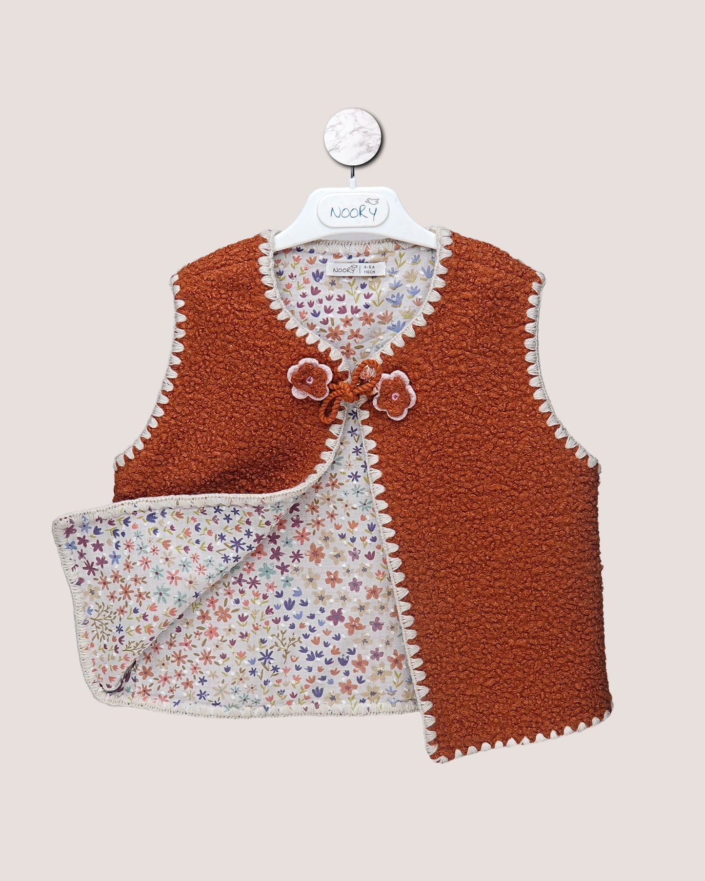Gilet Sans Manches Bohème en Moumoute