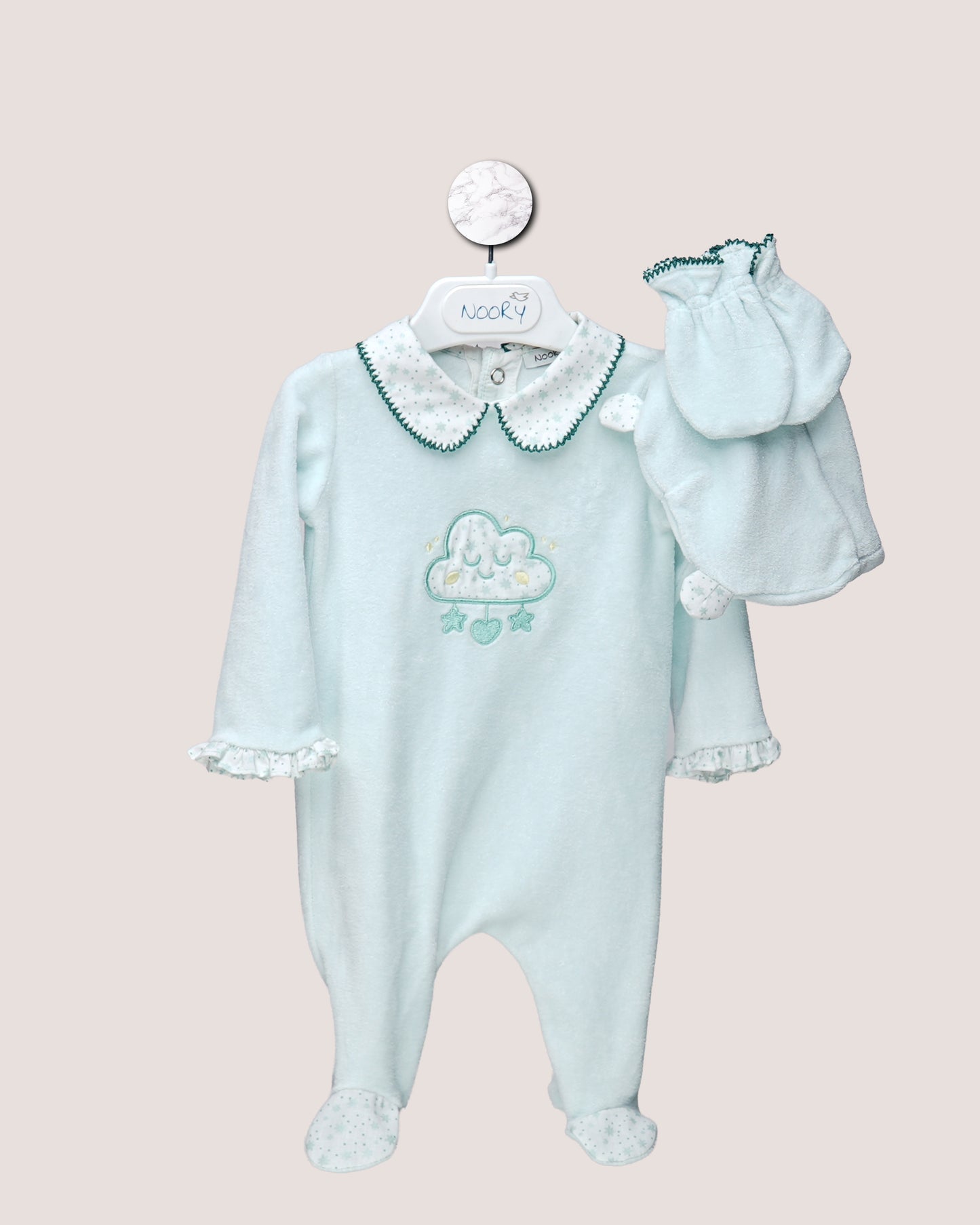 Pack dort bien grenouillère, moufles & Bonnet