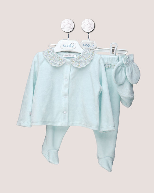 Pack dort bien grenouillère, moufles & Bonnet