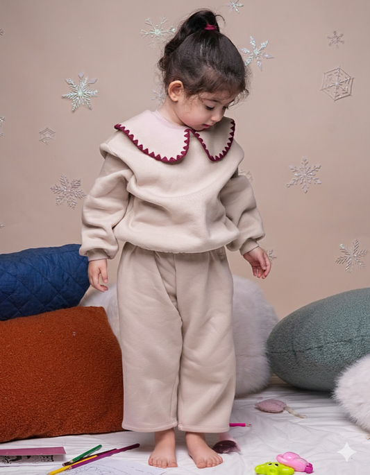 Sweat à Volants et Pantalon Pour Mini Fille