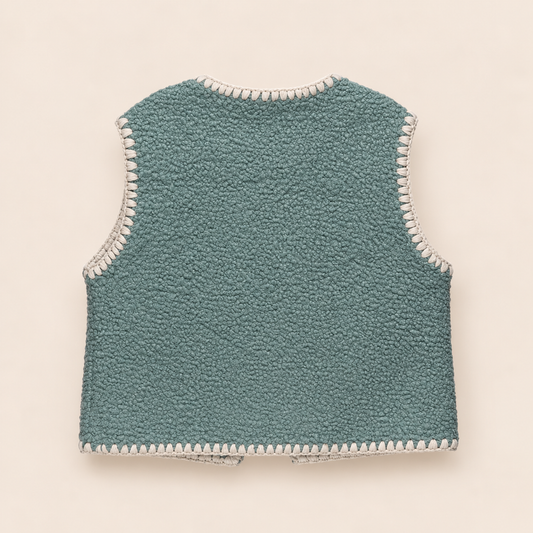 Gilet Sans Manches Bohème en Moumoute