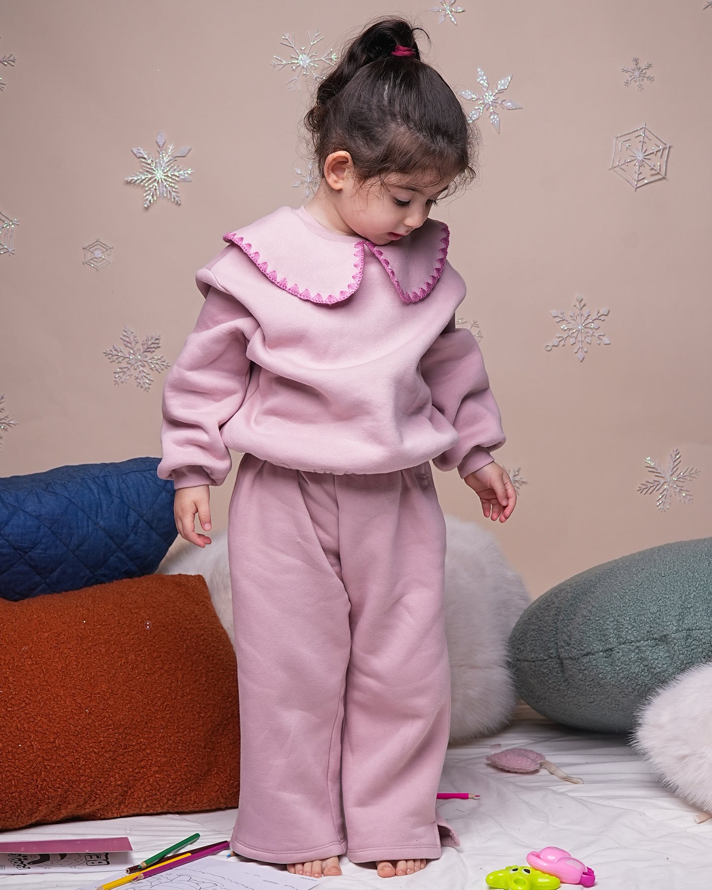 Sweat à Volants et Pantalon Pour Mini Fille
