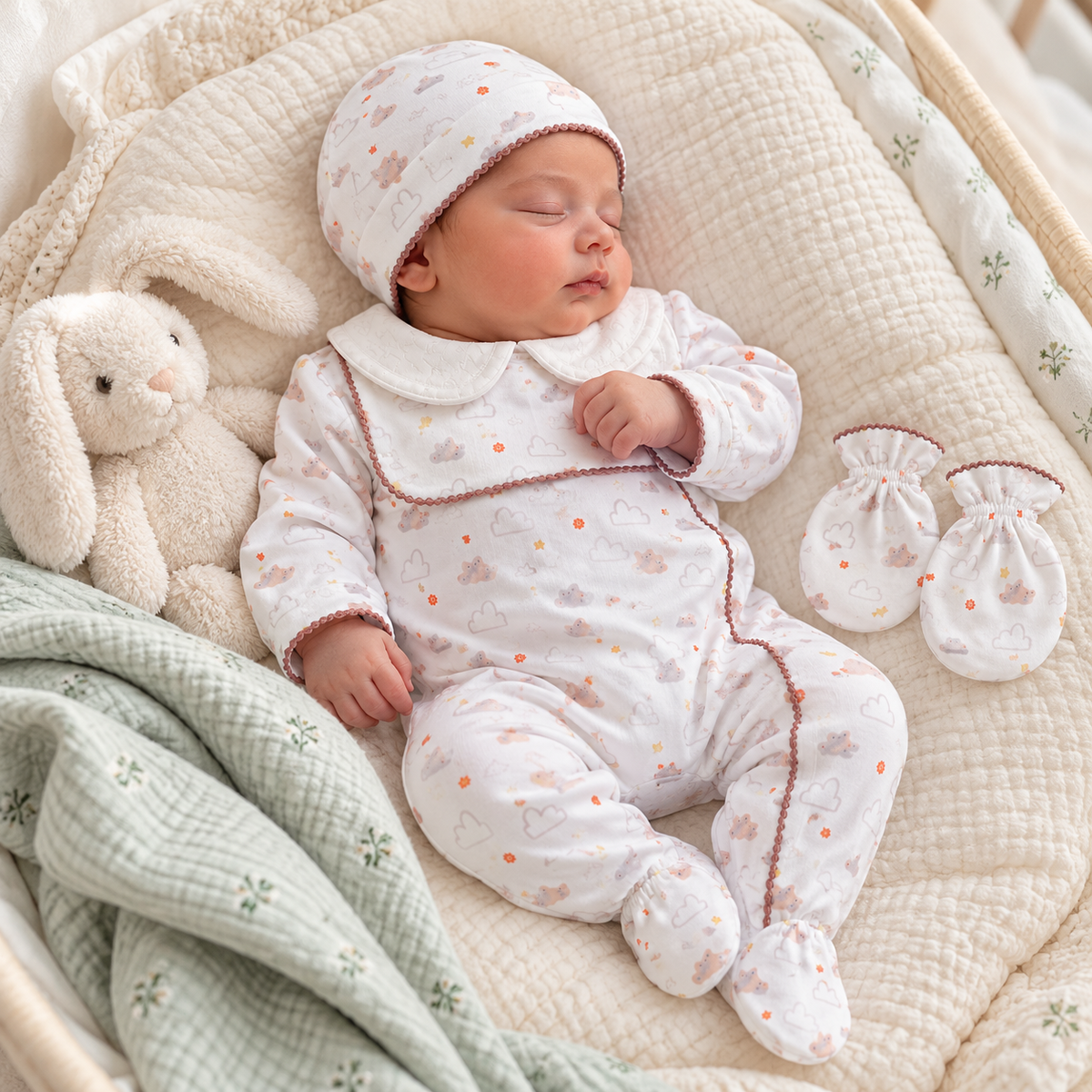 Pyjama Grenouillère de Naissance – Collection “Douce Nuit”