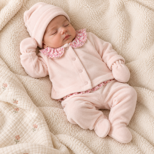 Pack dort bien grenouillère, moufles & Bonnet