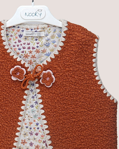 Gilet Sans Manches Bohème en Moumoute