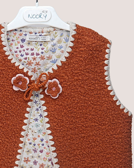 Gilet Sans Manches Bohème en Moumoute