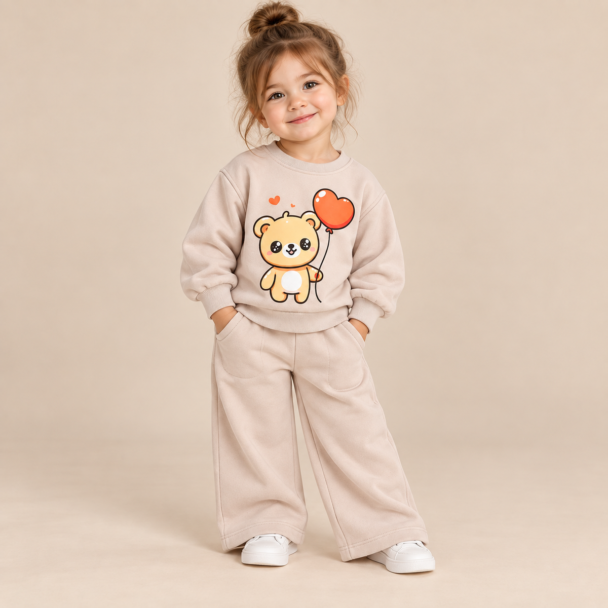 Ensemble bébé fille – Motif Ourson Ballon