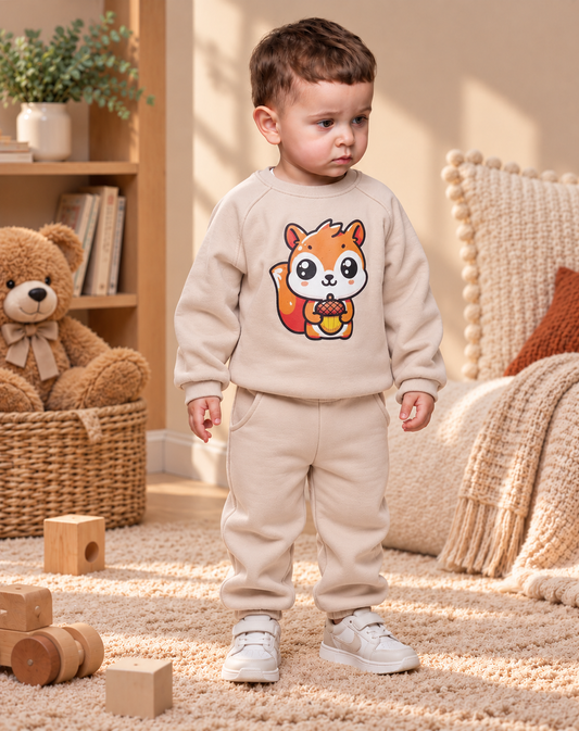 Ensemble bébé confortable – Motif Écureuil