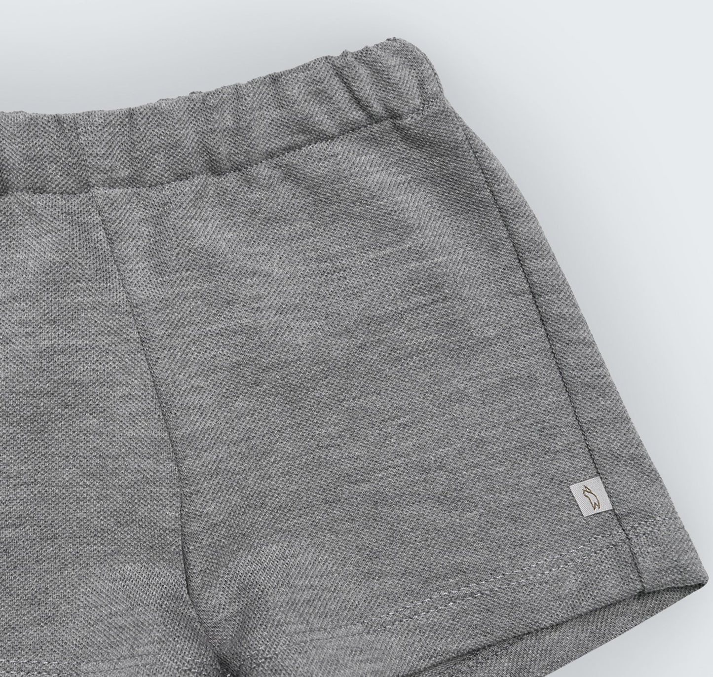 Short gris en piqué 100% coton