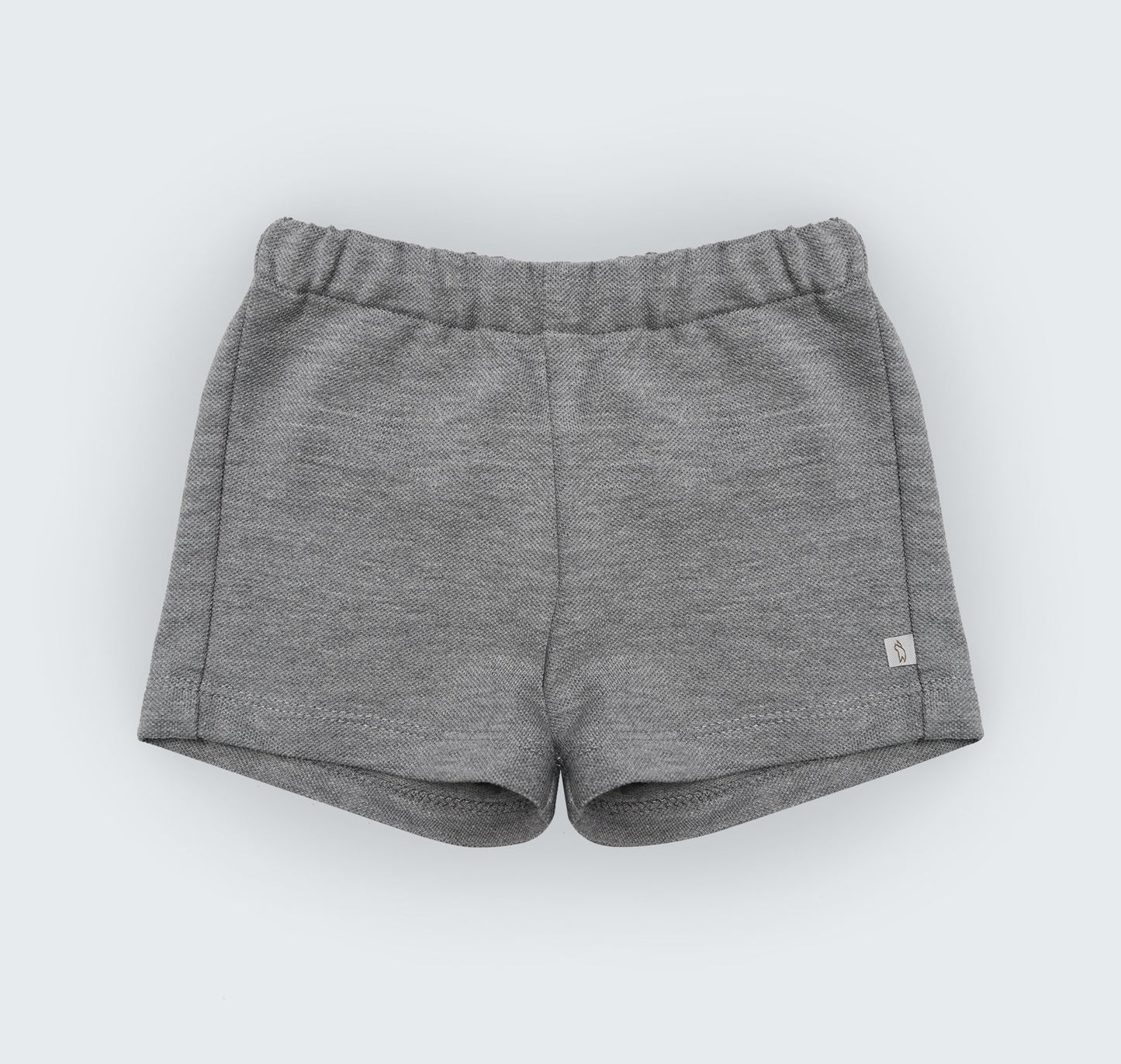 Short gris en piqué 100% coton