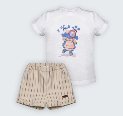 T-shirt blanc en jersey 100% coton avec sérigraphie