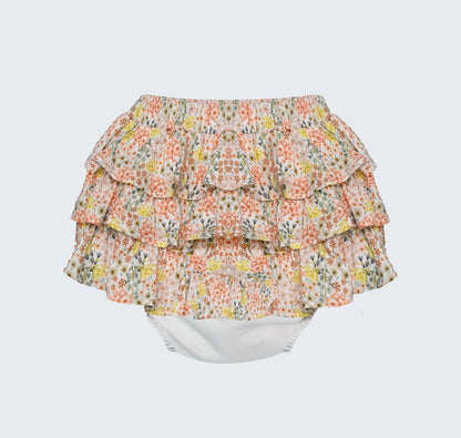 Ensemble T-shirt en jersey blanc 100% coton avec jupe culotte