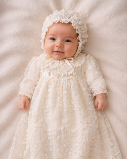 Robe Cérémonie Bébé Fille – Dentelle & Élégance