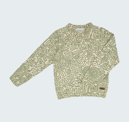 Pull en tricot imprimé