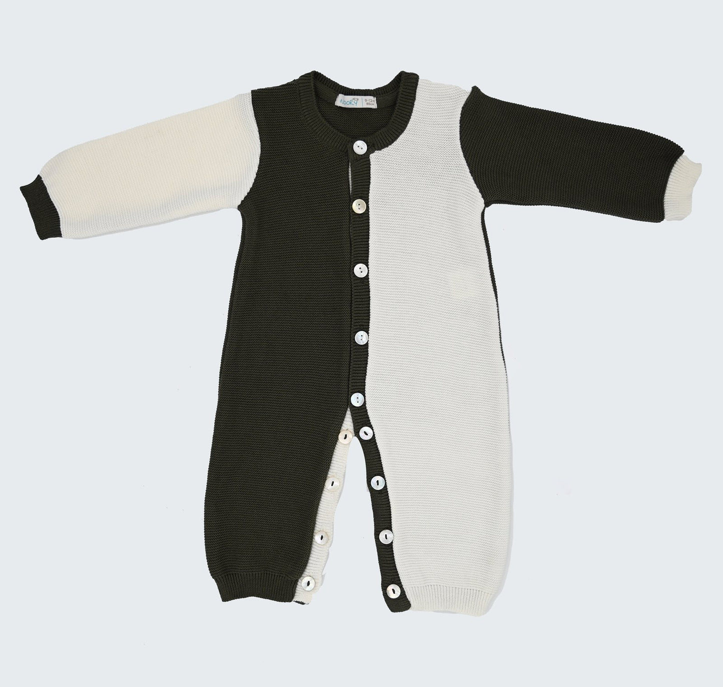 Combinaison tricot bicolore