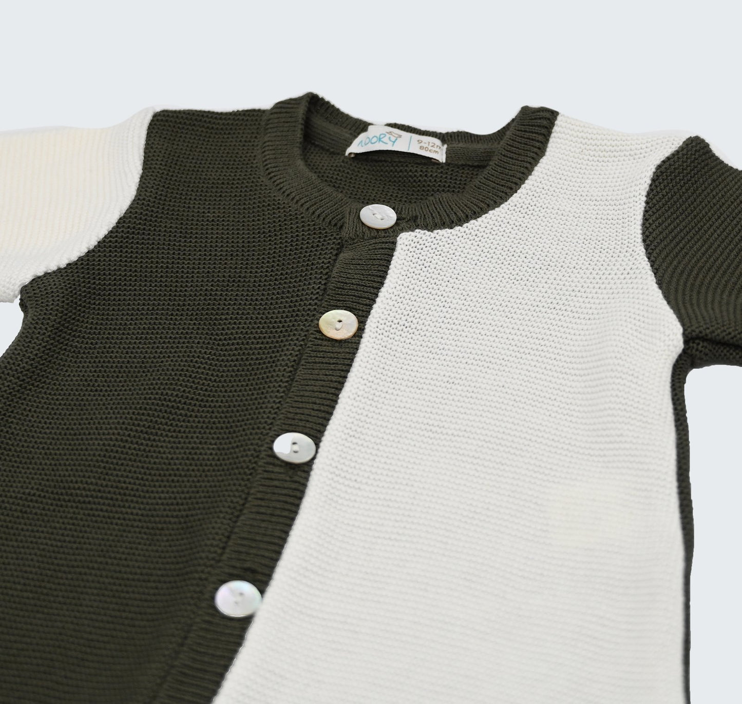 Combinaison tricot bicolore