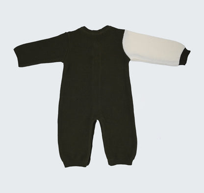 Combinaison tricot bicolore