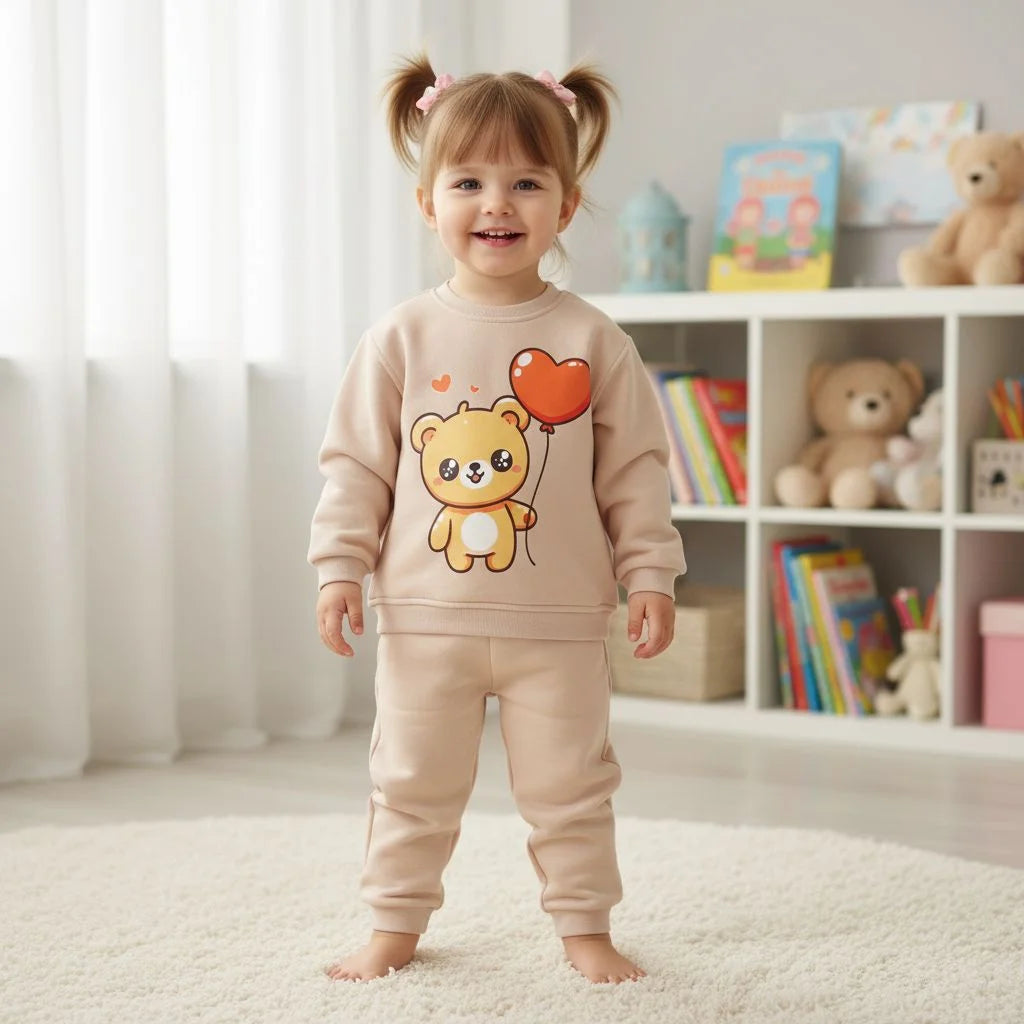Ensemble bébé fille – Motif Ourson Ballon