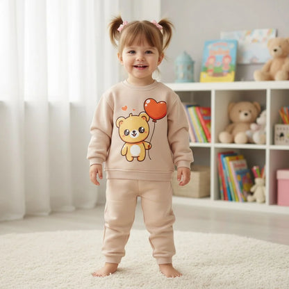 Ensemble bébé fille – Motif Ourson Ballon