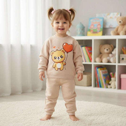 Ensemble bébé fille – Motif Ourson Ballon