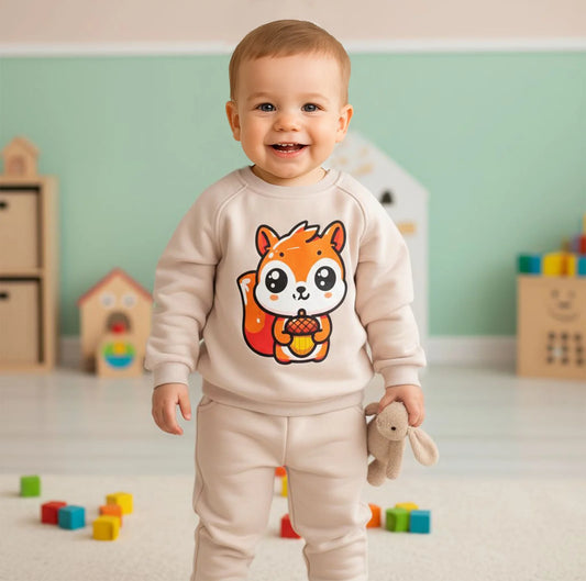 Ensemble bébé confortable – Motif Écureuil