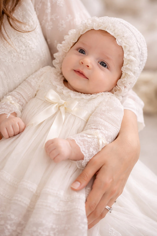 Robe Cérémonie Bébé Fille – Dentelle & Élégance