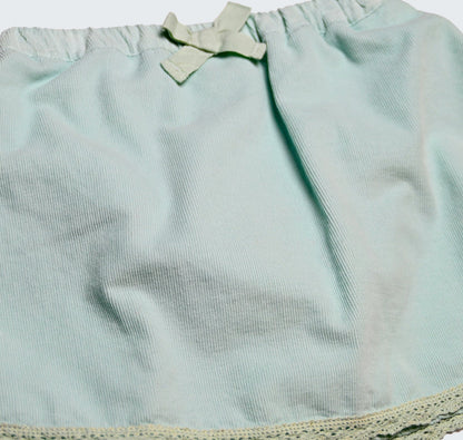 Jupe cloche verte en velour