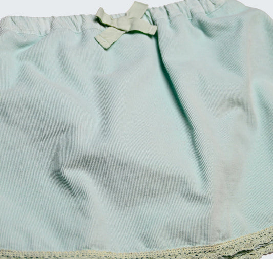 Jupe cloche verte en velour