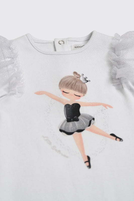 Body à  volants en tulle pailleté