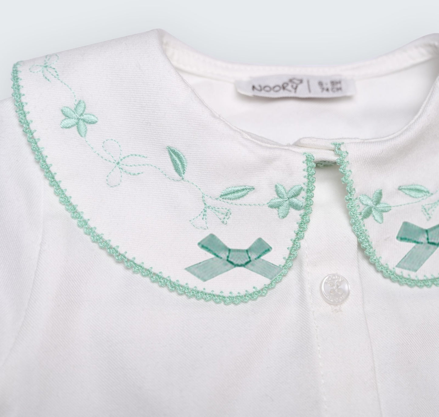 Chemise bébé fille avec col large