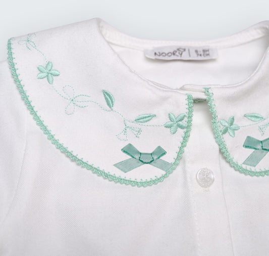 Chemise bébé fille avec col large