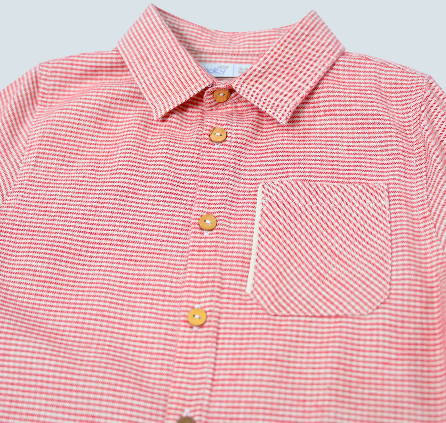 Chemise pour garçon en petits carreaux rouges