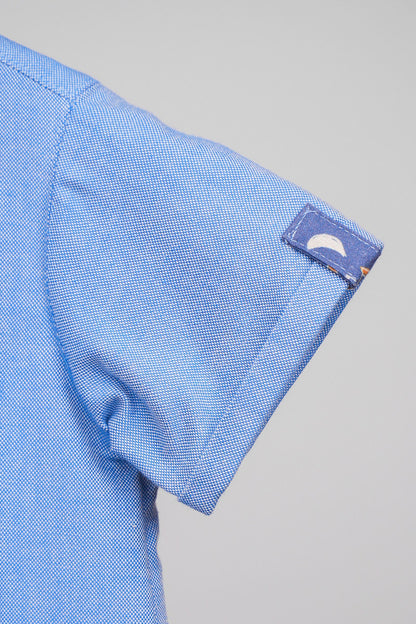 Barboteuse bébé garçon bleue – Élégance casual & confort optimal