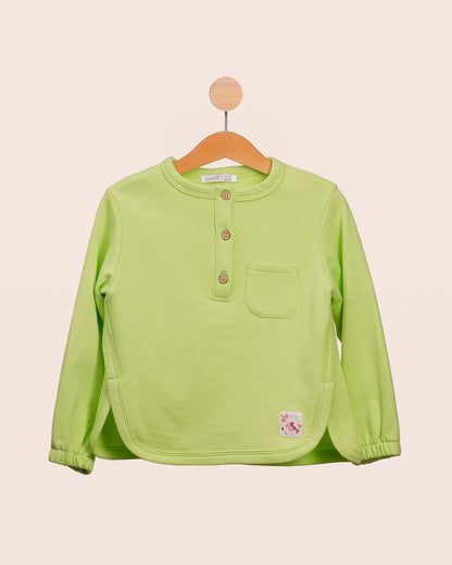 Ensemble Pull & Pantalon Doux Mini Garçons Vert Anis