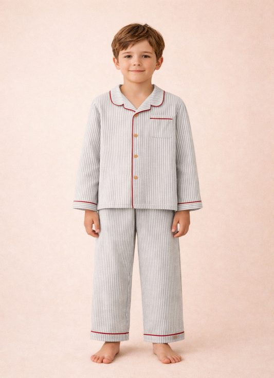 Pyjama enfant rayé – douceur & élégance pour la nuit