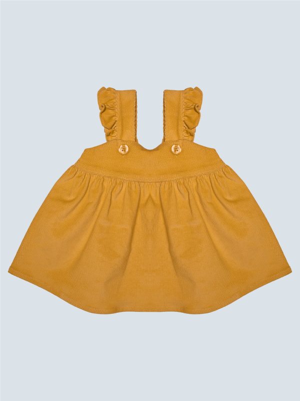 Robe salopette pour bébé fille en velours côtelé 100% coton